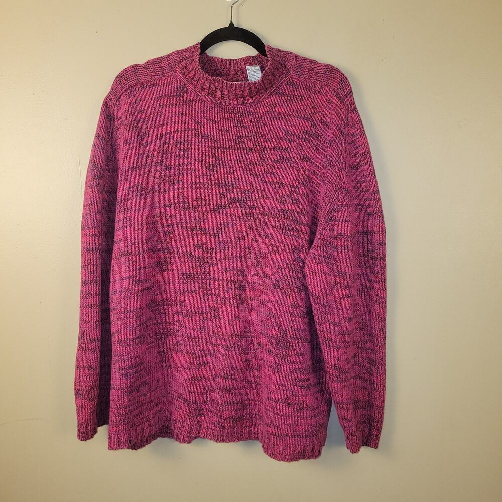Pinwheels Pink Marled Knit Sweater One Size Fits‎ Most Ramie Cotton OSFM